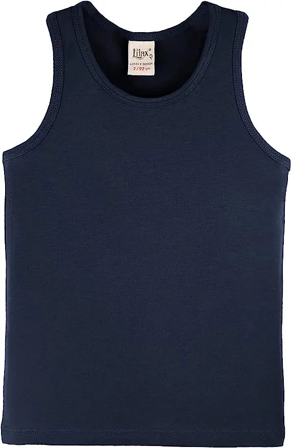 Girls' Soft Solid Cotton Blend Racerback Tank Top / 11-12 Years LILAX