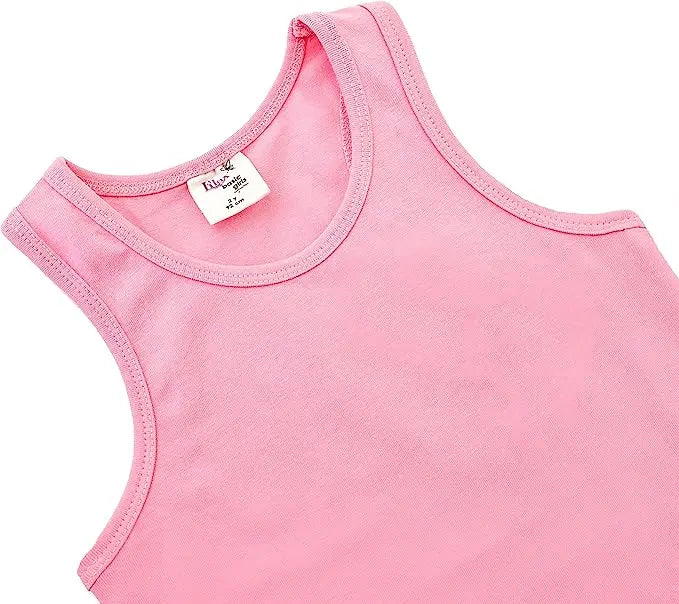 Girls' Soft Solid Cotton Blend Racerback Tank Top / 11-12 Years LILAX