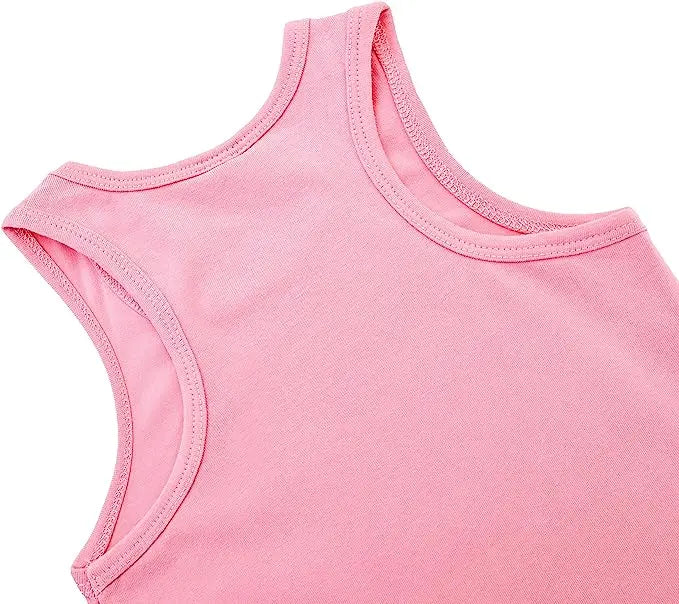 Girls' Soft Solid Cotton Blend Racerback Tank Top / 11-12 Years LILAX