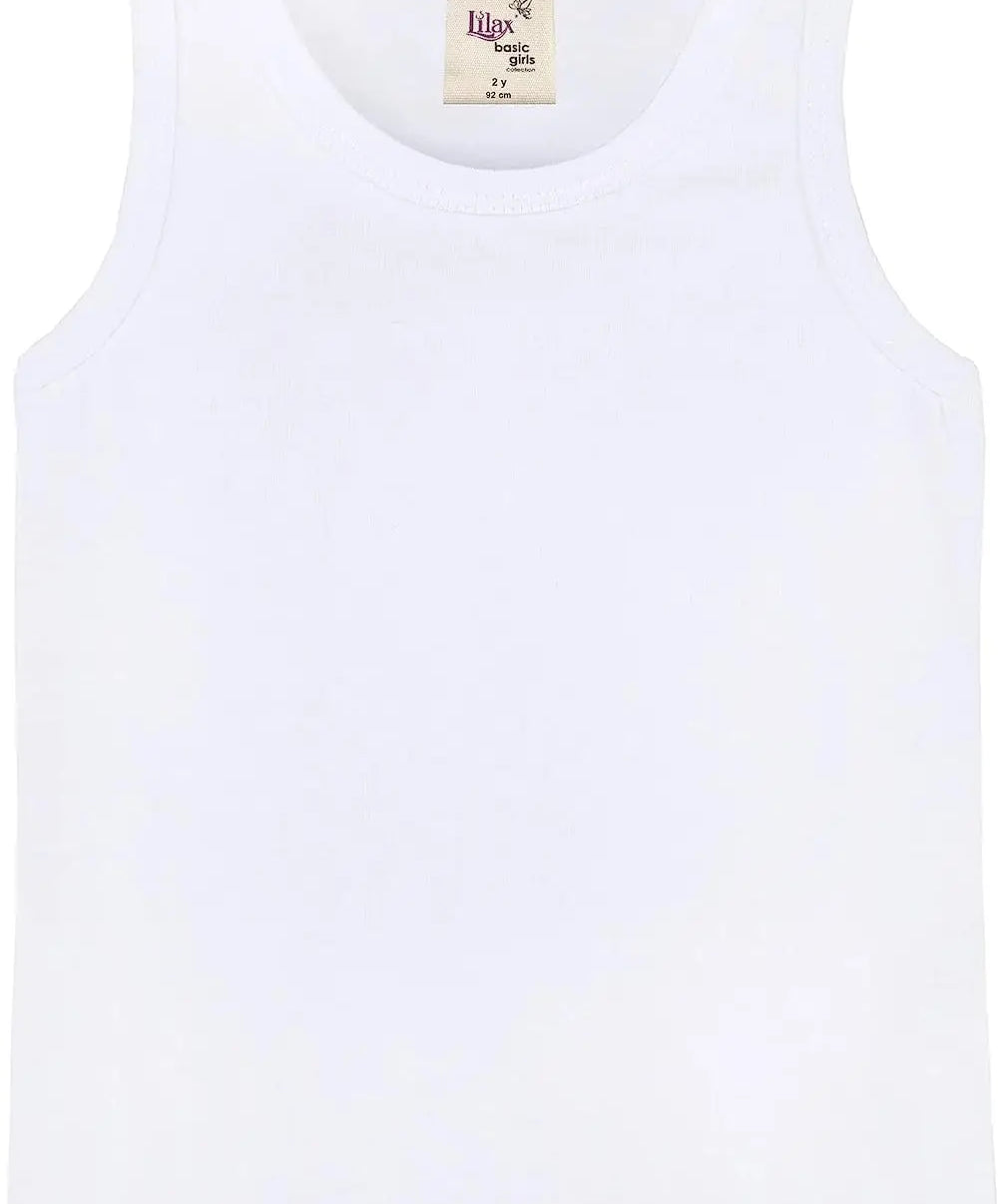 Girls cotton basic solid racerbank tanktop; best for baby girl clothes & christmas gift ideas