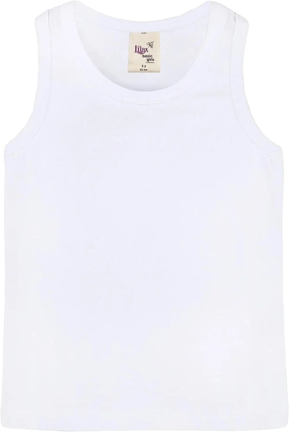 Girls' Soft Solid Cotton Blend Racerback Tank Top / 11-12 Years LILAX