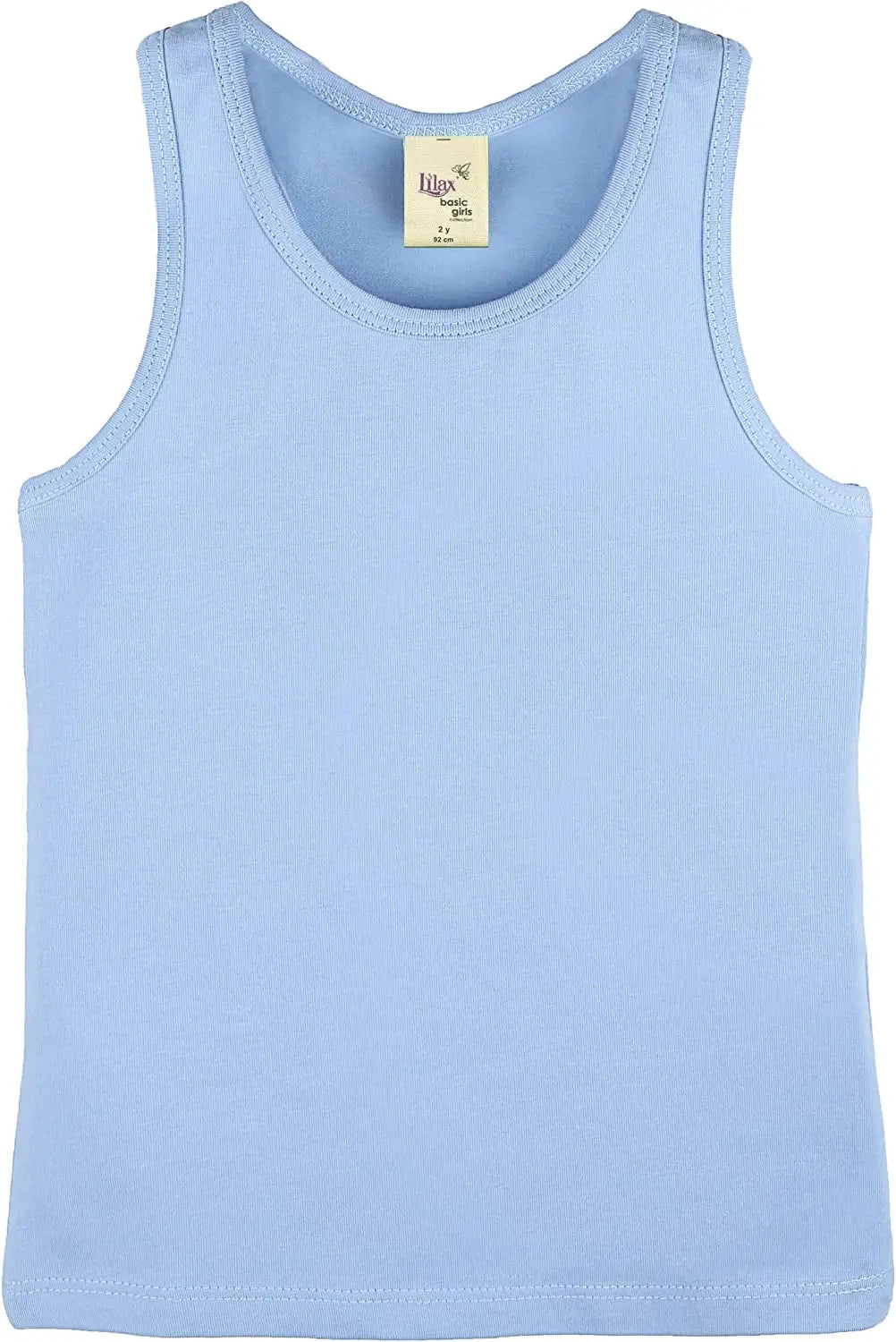 Girls' Soft Solid Cotton Blend Racerback Tank Top / 5 to 7 Years LILAX