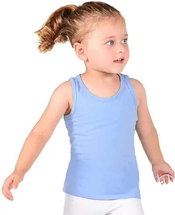 Girls' Soft Solid Cotton Blend Racerback Tank Top / 5 to 7 Years LILAX