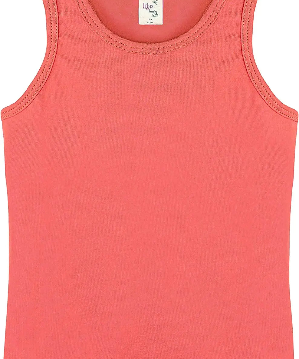 Girls cotton basic solid racerbank tanktop; best for baby girl clothes & christmas gift ideas