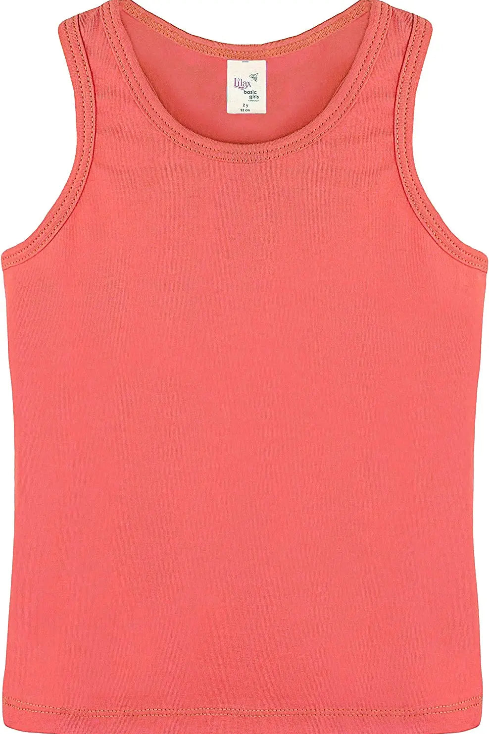 Girls' Soft Solid Cotton Blend Racerback Tank Top / 5 to 7 Years LILAX