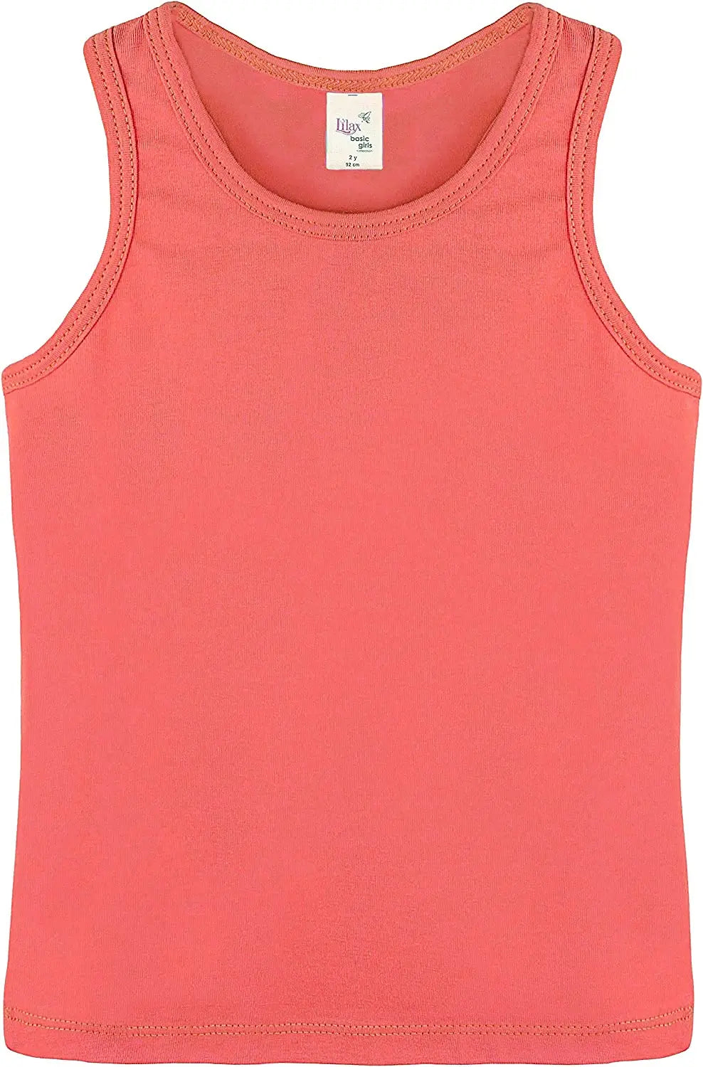 Girls' Soft Solid Cotton Blend Racerback Tank Top / 5 to 7 Years LILAX