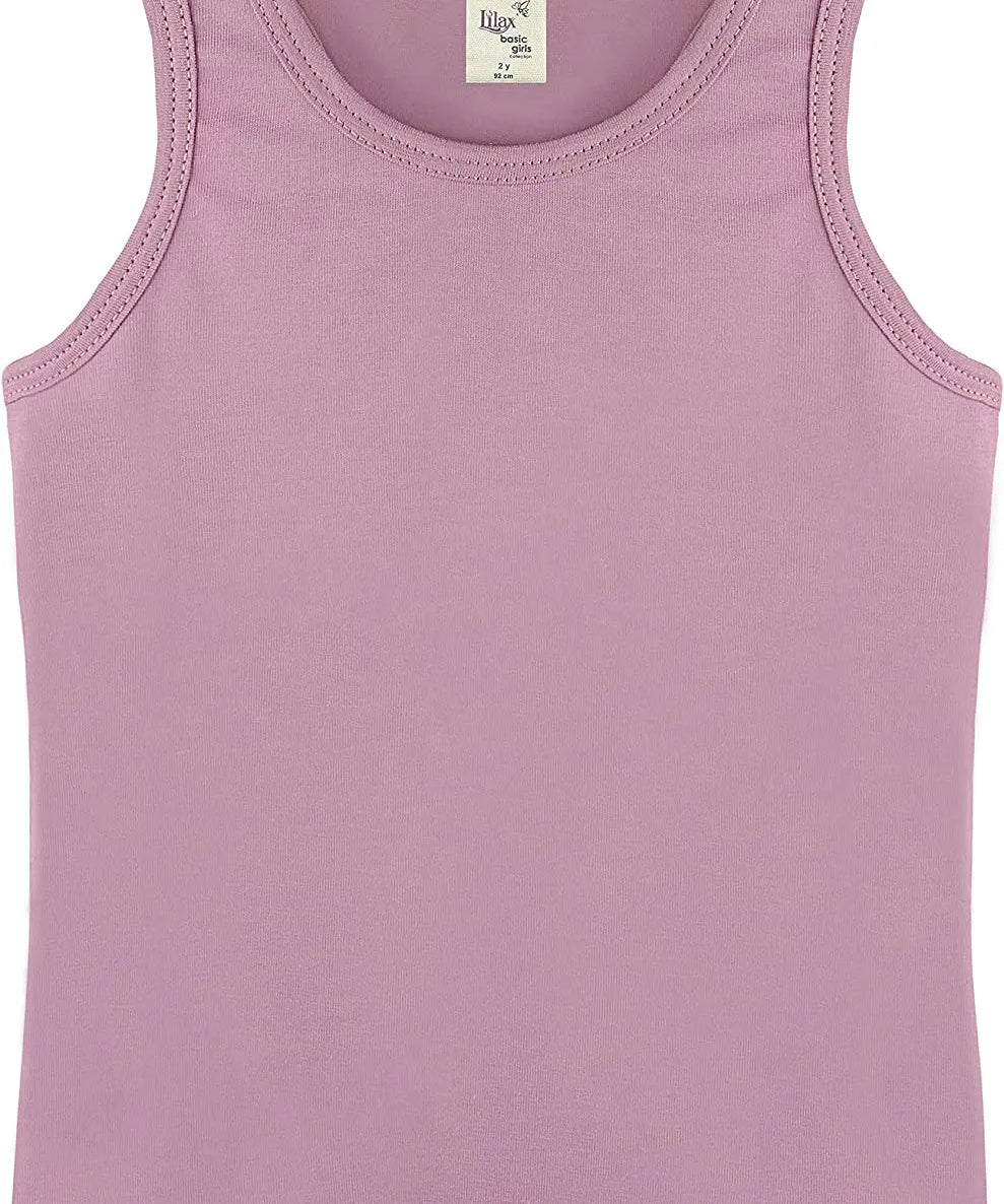 Girls cotton basic solid racerbank tanktop; best for baby girl clothes & christmas gift ideas