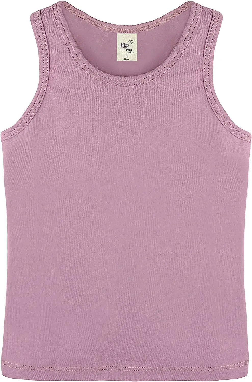 Girls' Soft Solid Cotton Blend Racerback Tank Top / 5 to 7 Years LILAX