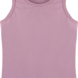 Girls' Soft Solid Cotton Blend Racerback Tank Top / 5 to 7 Years LILAX