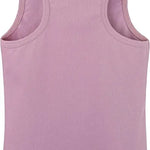 Girls' Soft Solid Cotton Blend Racerback Tank Top / 5 to 7 Years LILAX