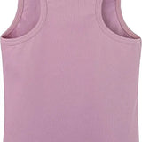 Girls' Soft Solid Cotton Blend Racerback Tank Top / 5 to 7 Years LILAX