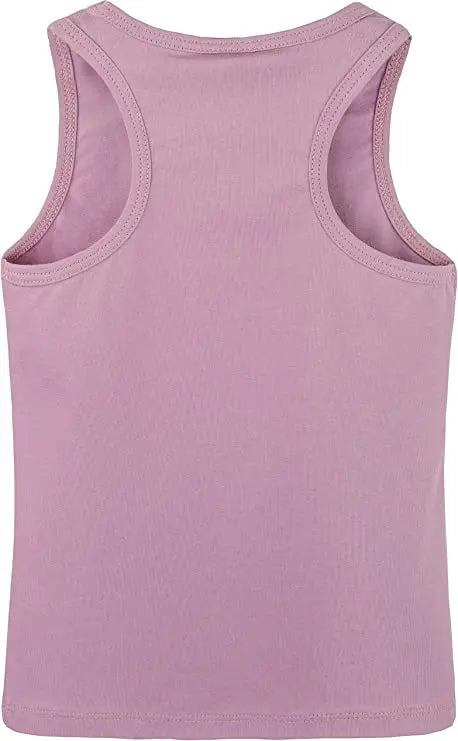 Girls' Soft Solid Cotton Blend Racerback Tank Top / 5 to 7 Years LILAX