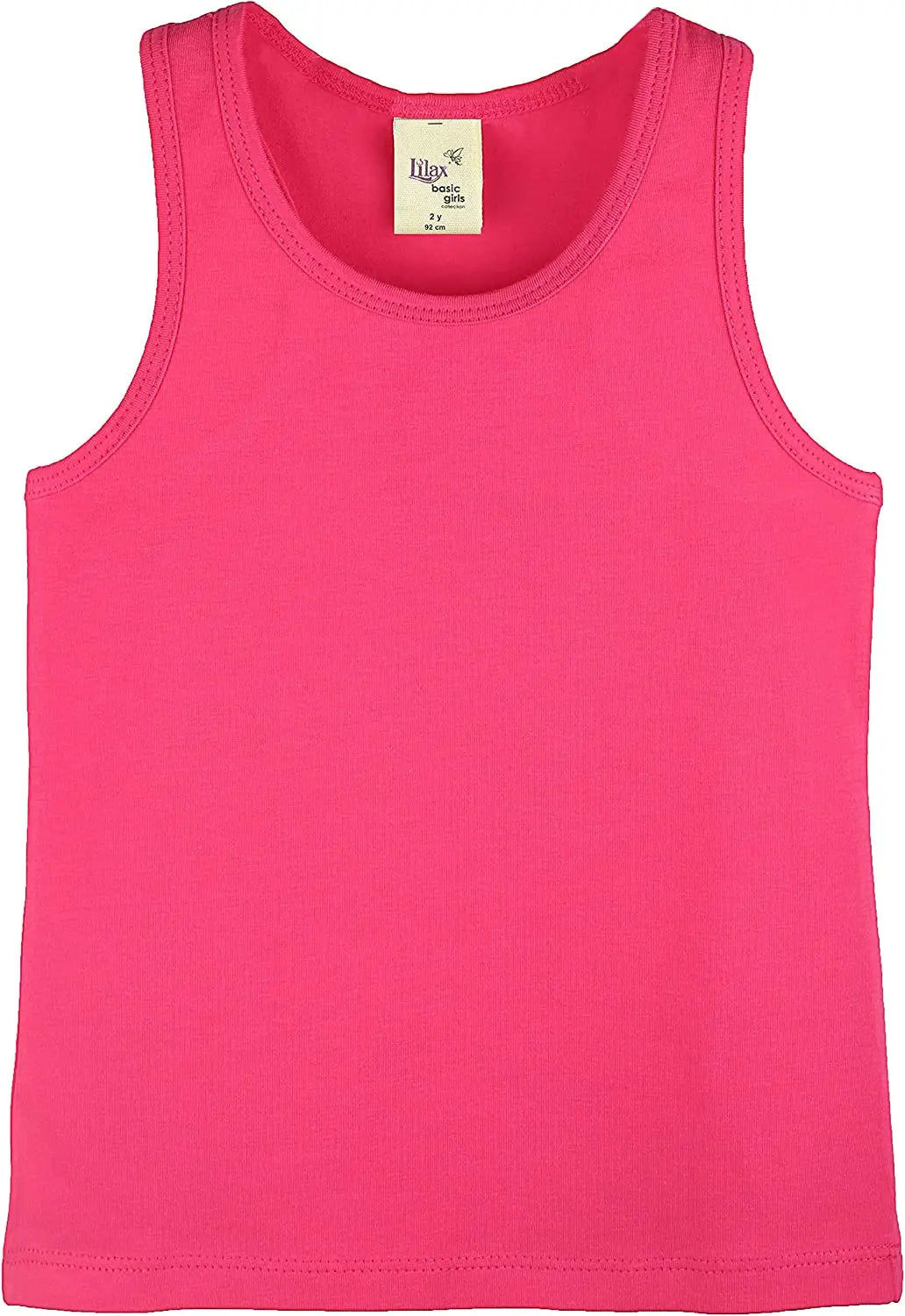 Girls' Soft Solid Cotton Blend Racerback Tank Top / 5 to 7 Years LILAX