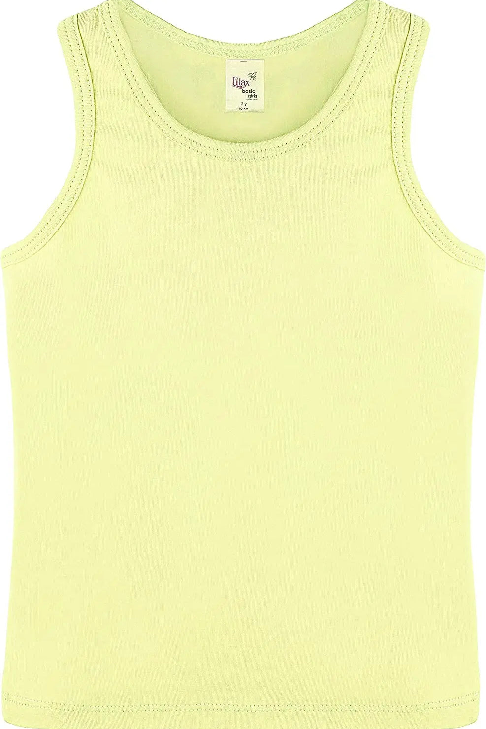 Girls' Soft Solid Cotton Blend Racerback Tank Top / 5 to 7 Years LILAX