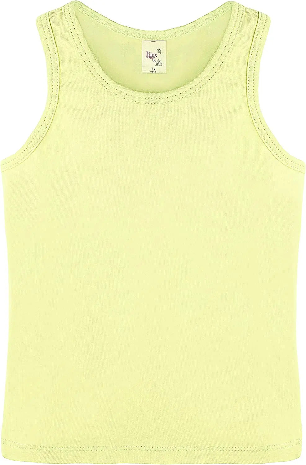 Girls' Soft Solid Cotton Blend Racerback Tank Top / 5 to 7 Years LILAX