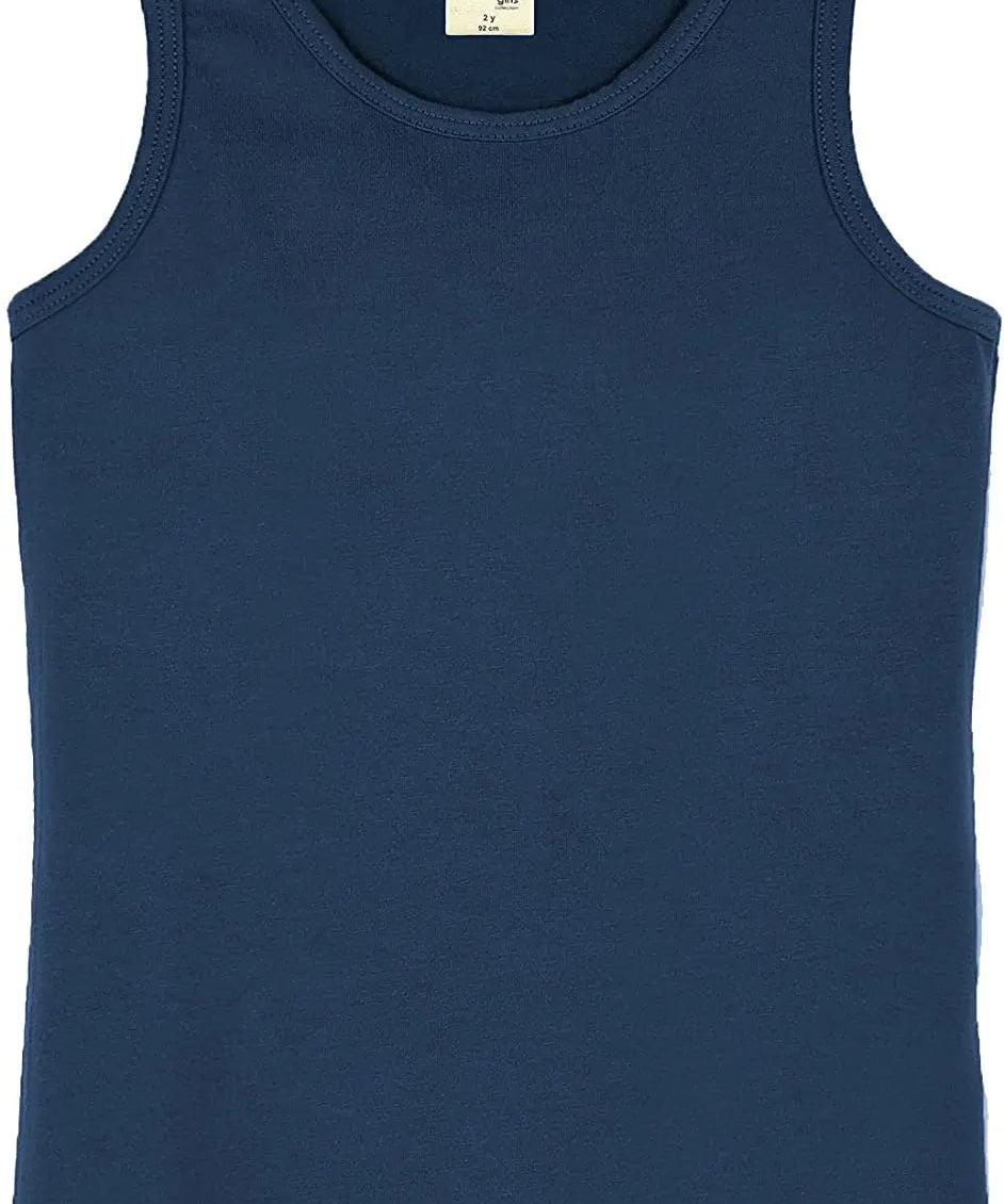 Girls cotton basic solid racerbank tanktop; best for baby girl clothes & christmas gift ideas