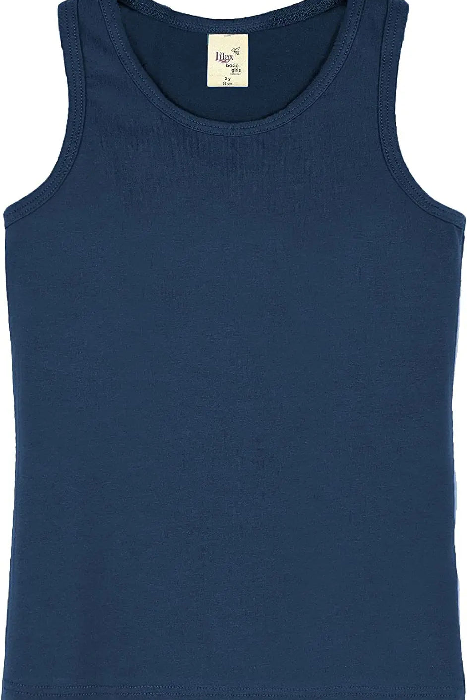 Girls' Soft Solid Cotton Blend Racerback Tank Top / 5 to 7 Years LILAX