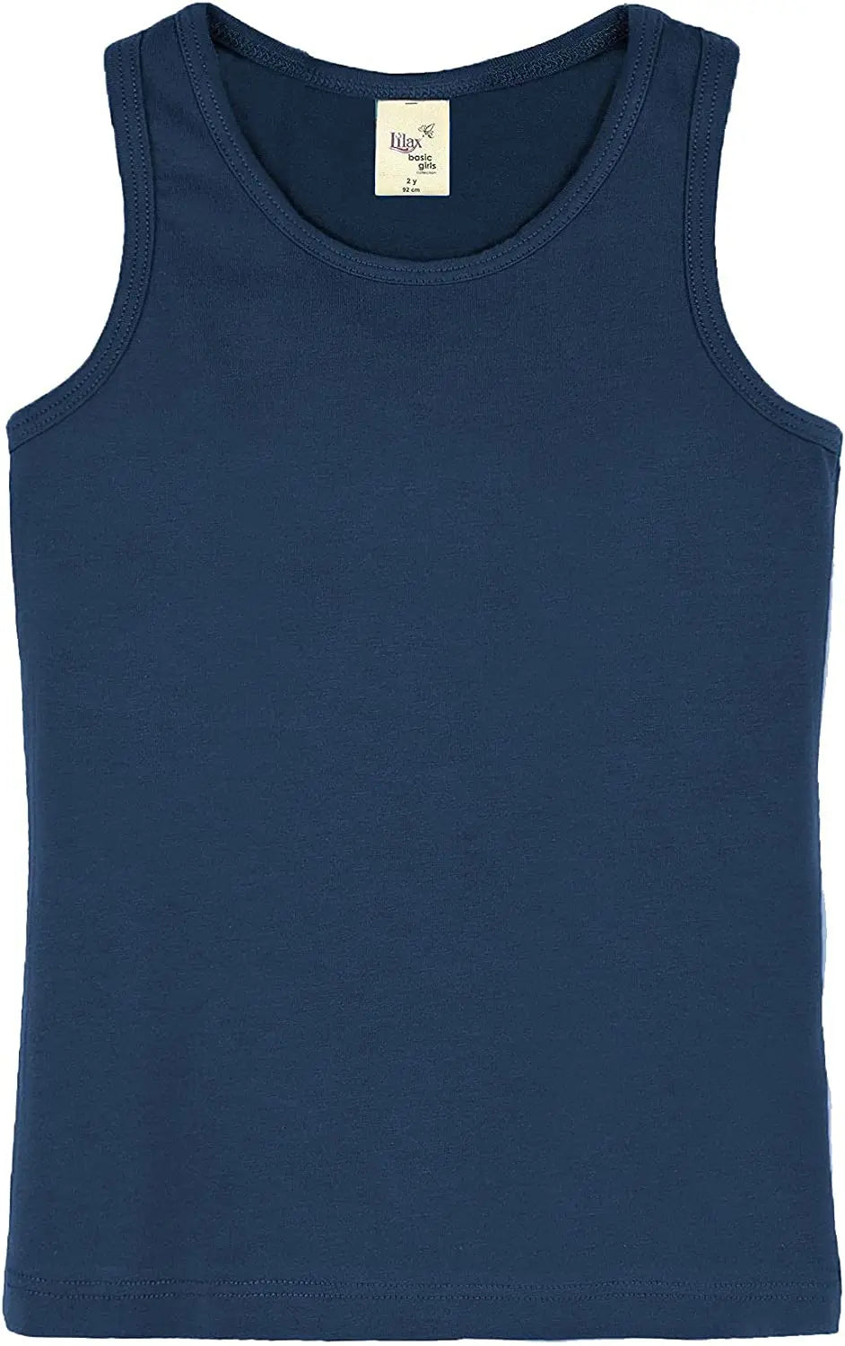 Girls' Soft Solid Cotton Blend Racerback Tank Top / 5 to 7 Years LILAX