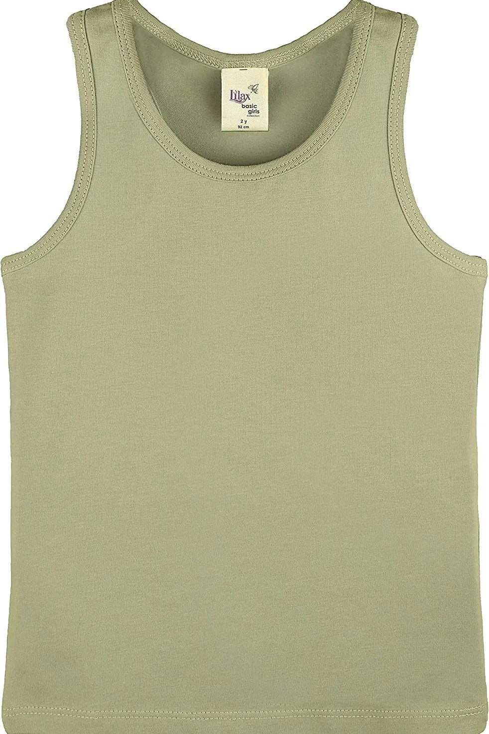 Girls' Soft Solid Cotton Blend Racerback Tank Top / 5 to 7 Years LILAX