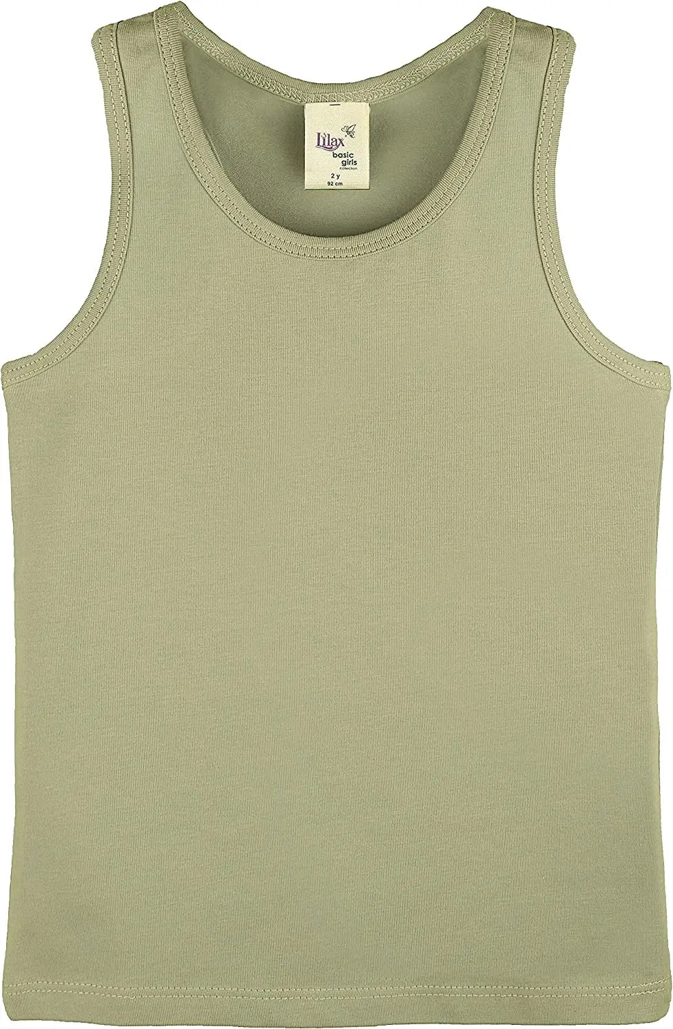 Girls' Soft Solid Cotton Blend Racerback Tank Top / 5 to 7 Years LILAX