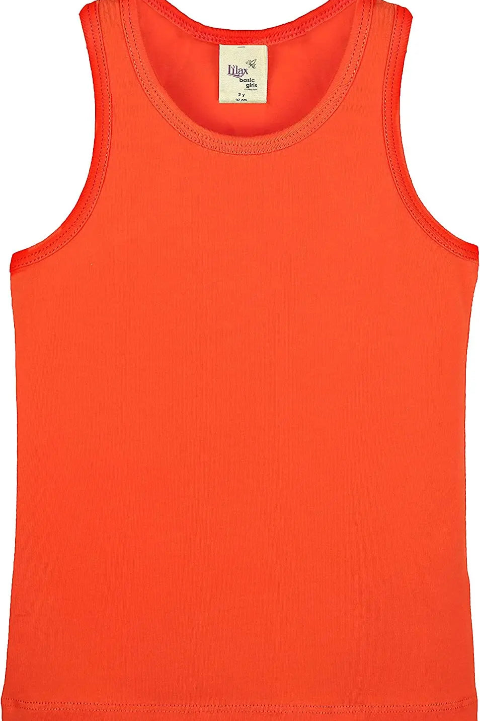 Girls' Soft Solid Cotton Blend Racerback Tank Top / 5 to 7 Years LILAX