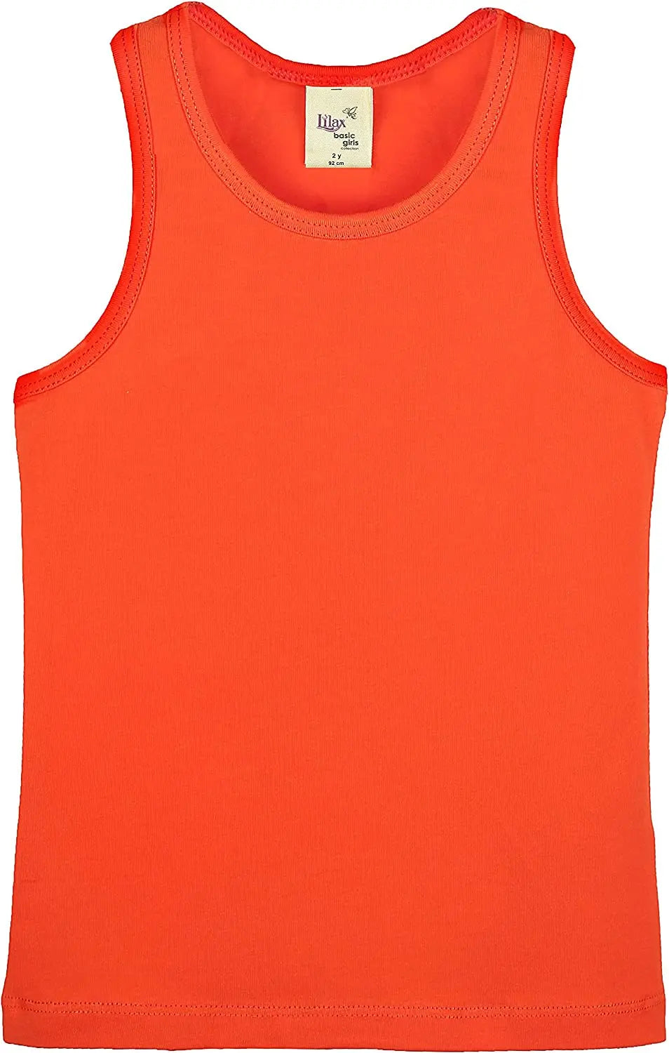 Girls' Soft Solid Cotton Blend Racerback Tank Top / 5 to 7 Years LILAX