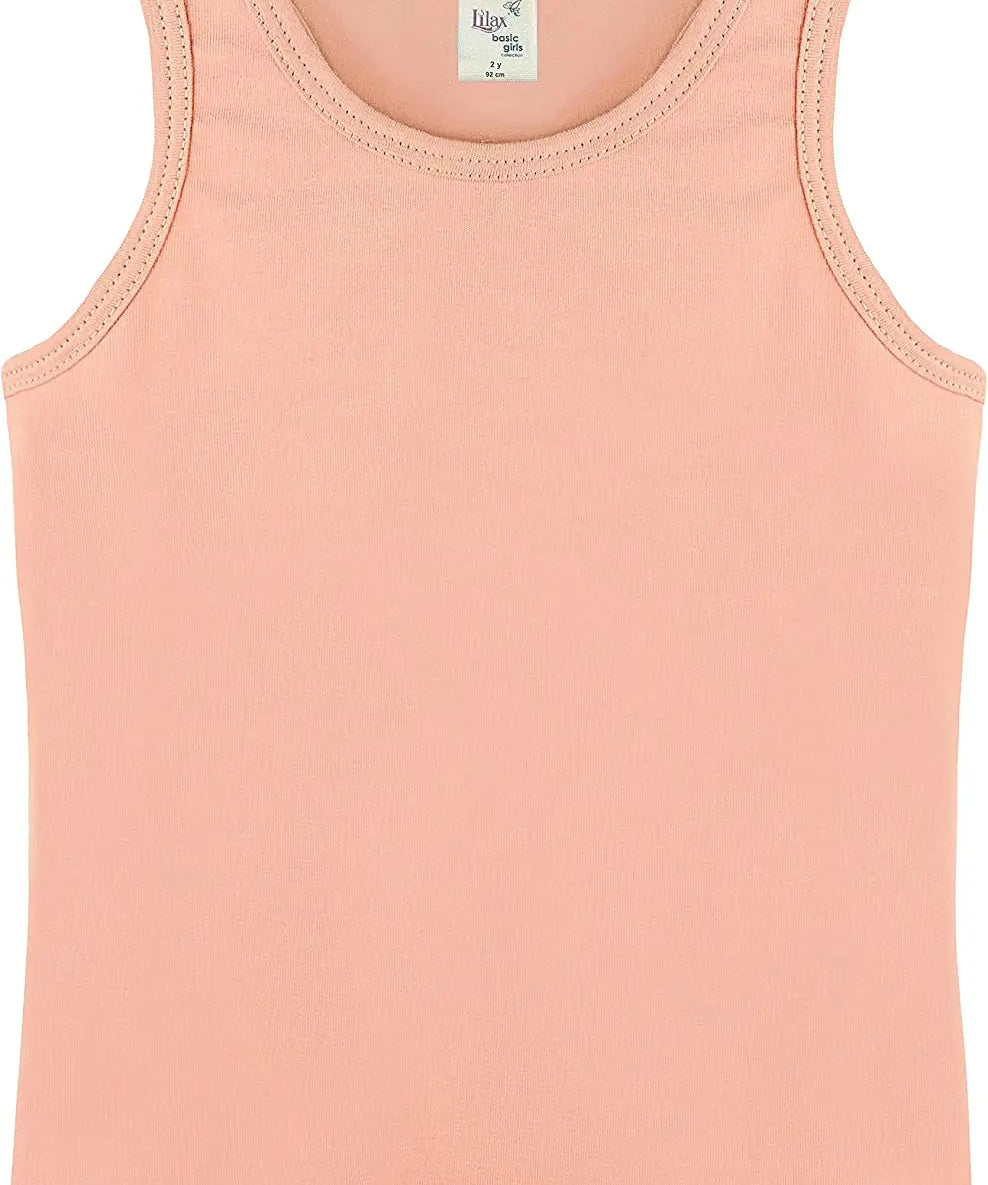 Girls cotton basic solid racerbank tanktop; best for baby girl clothes & christmas gift ideas