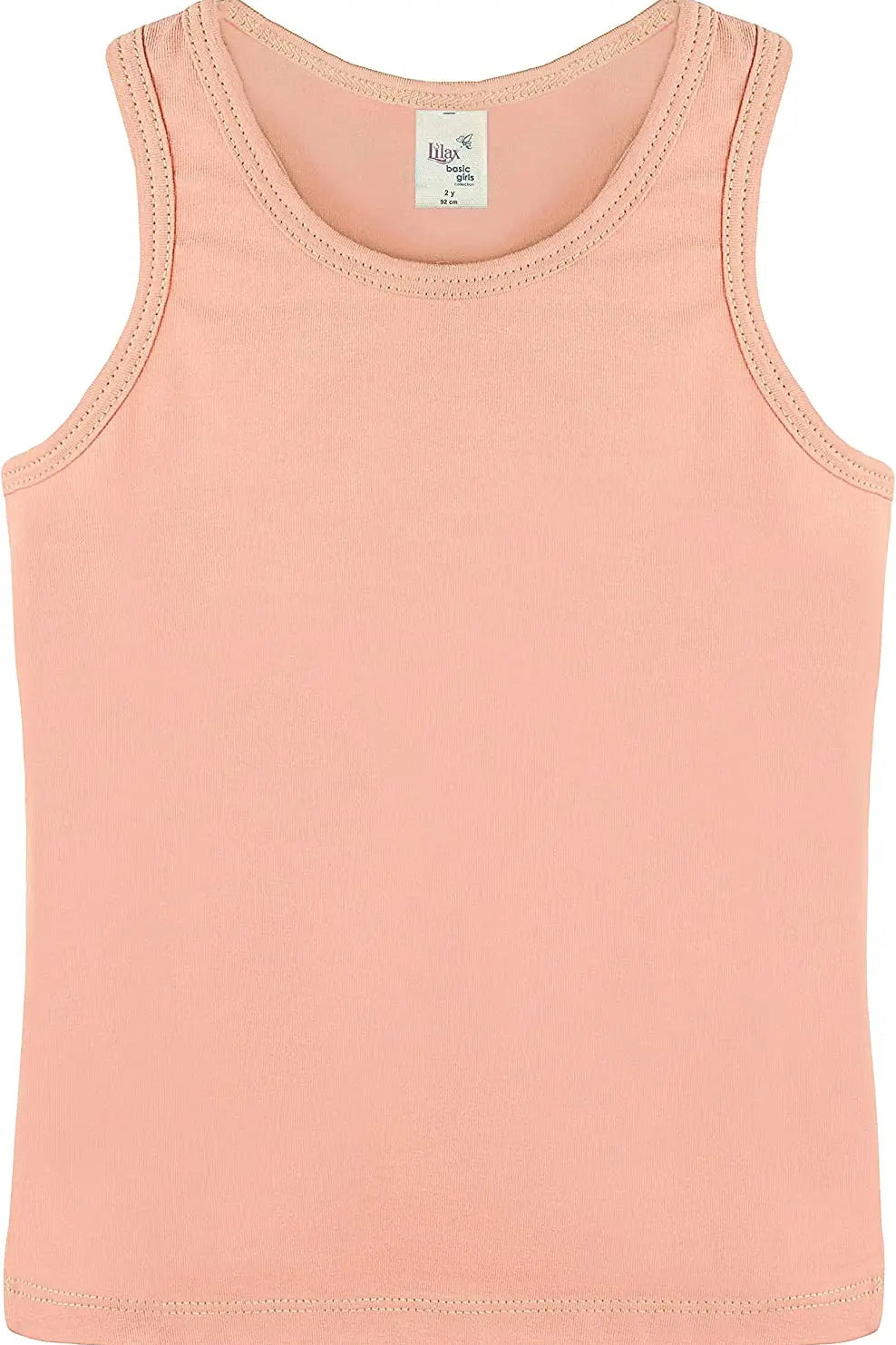 Girls' Soft Solid Cotton Blend Racerback Tank Top / 5 to 7 Years LILAX