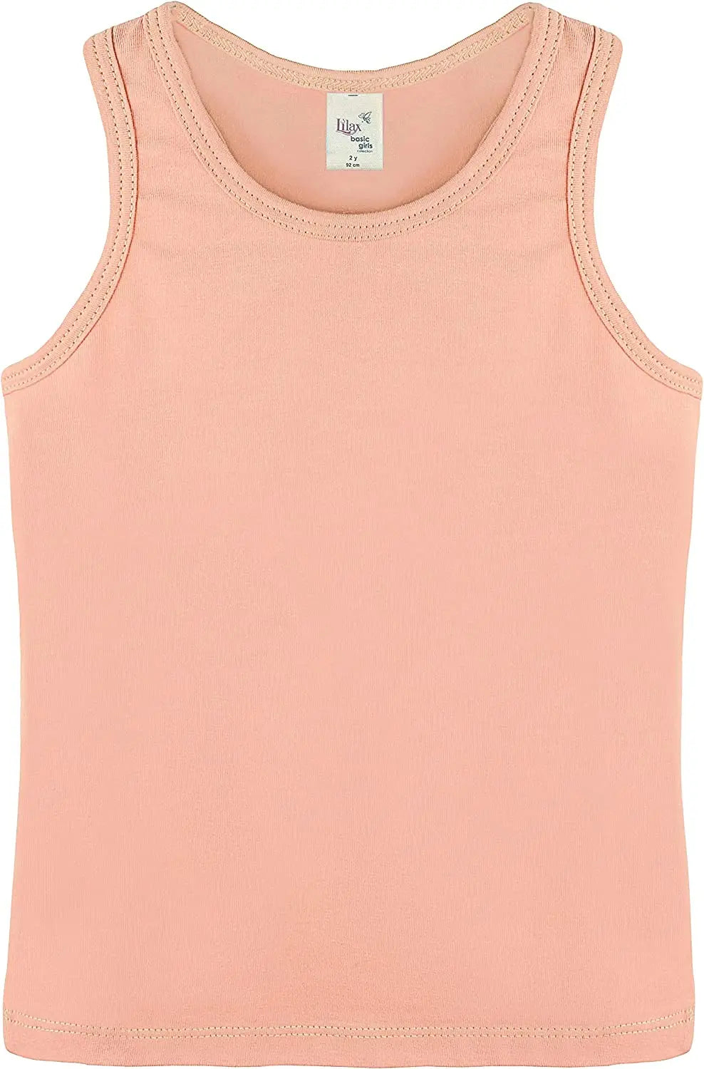 Girls' Soft Solid Cotton Blend Racerback Tank Top / 5 to 7 Years LILAX