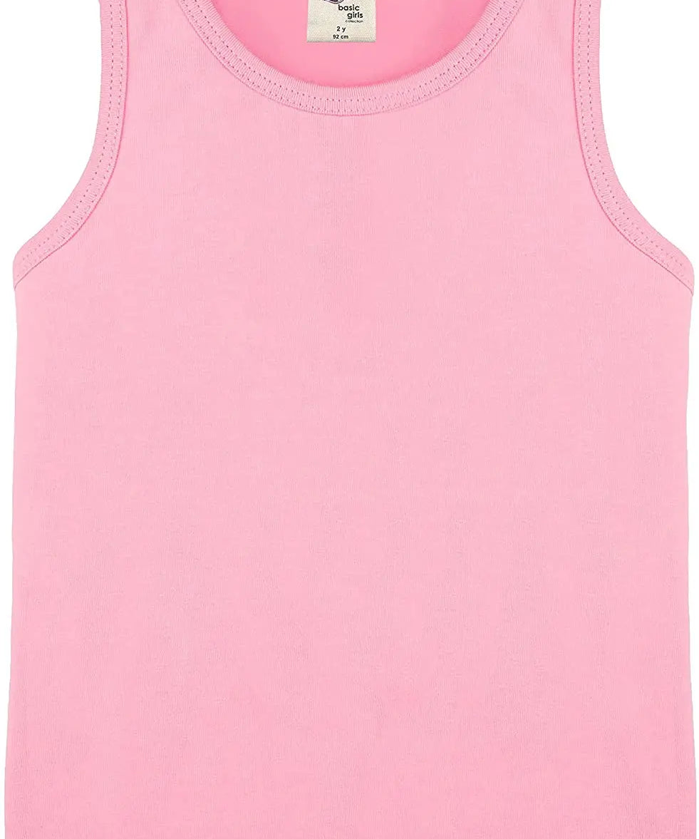 Girls cotton basic solid racerbank tanktop; best for baby girl clothes & christmas gift ideas