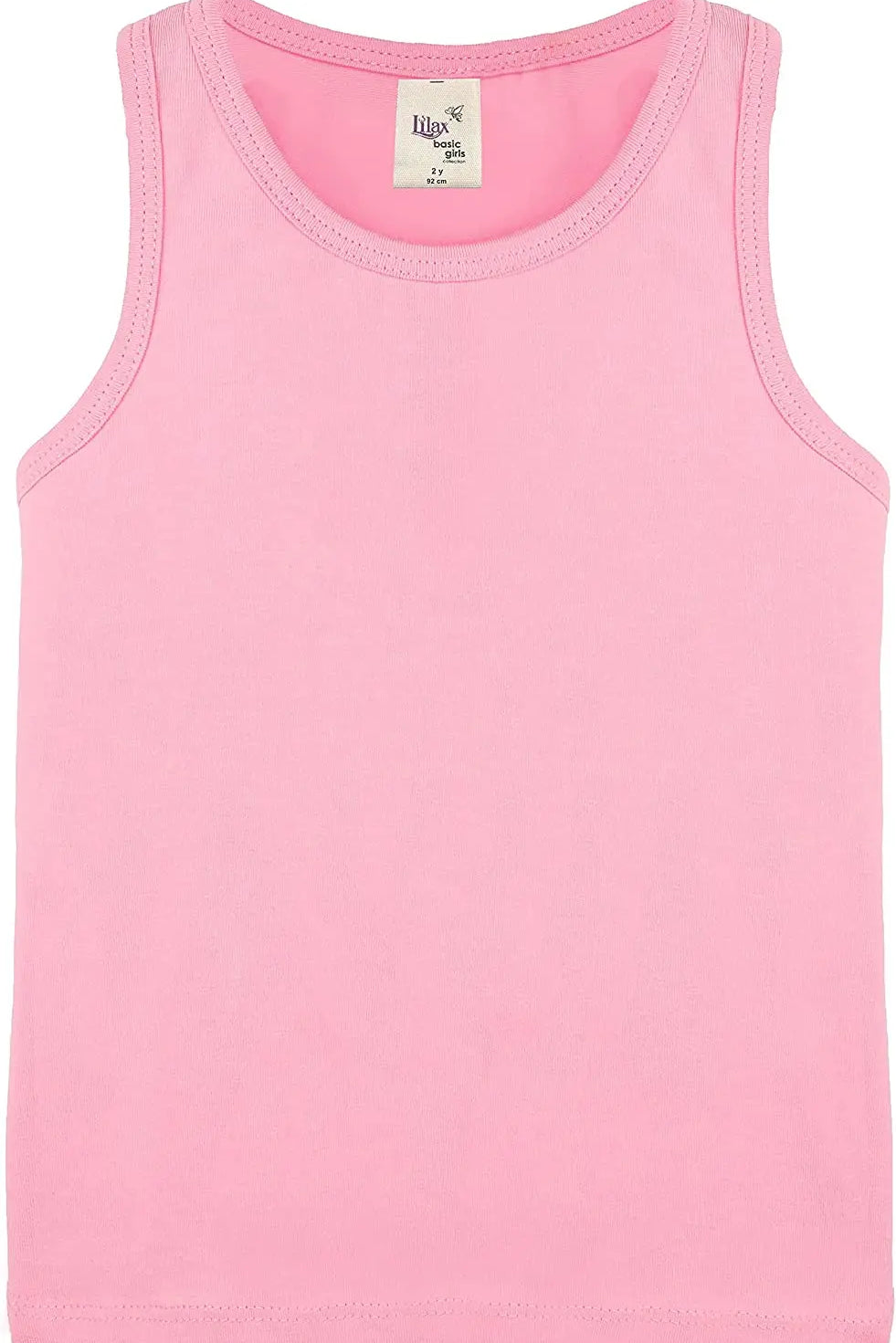 Girls' Soft Solid Cotton Blend Racerback Tank Top / 5 to 7 Years LILAX