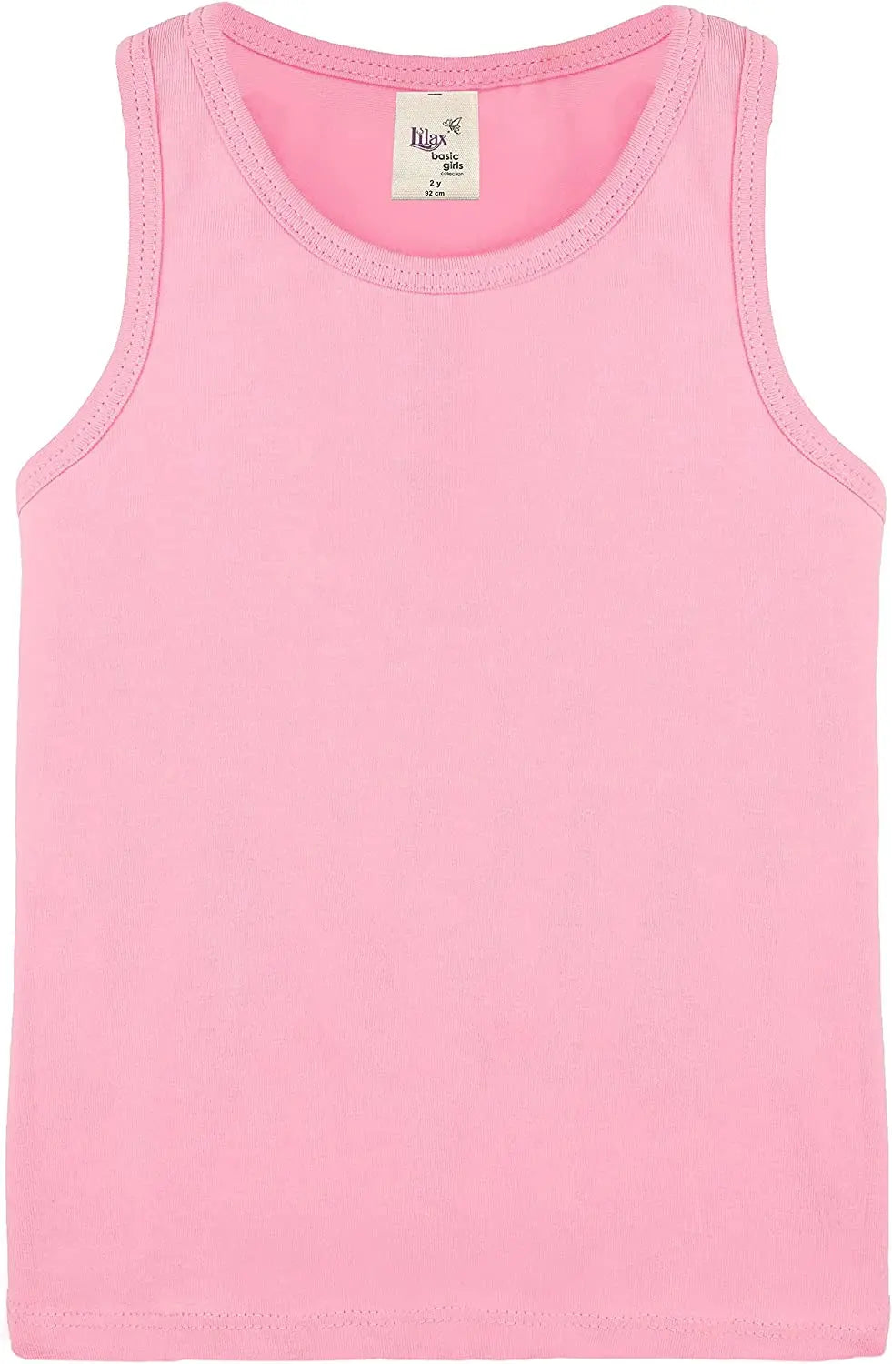 Girls' Soft Solid Cotton Blend Racerback Tank Top / 5 to 7 Years LILAX