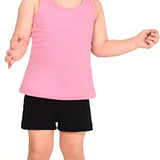 Girls' Soft Solid Cotton Blend Racerback Tank Top / 5 to 7 Years LILAX