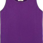 Girls' Soft Solid Cotton Blend Racerback Tank Top / 5 to 7 Years LILAX