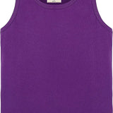 Girls' Soft Solid Cotton Blend Racerback Tank Top / 5 to 7 Years LILAX