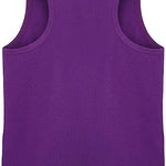 Girls' Soft Solid Cotton Blend Racerback Tank Top / 5 to 7 Years LILAX