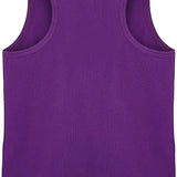 Girls' Soft Solid Cotton Blend Racerback Tank Top / 5 to 7 Years LILAX