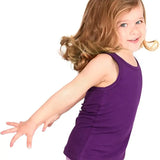 Girls' Soft Solid Cotton Blend Racerback Tank Top / 5 to 7 Years LILAX