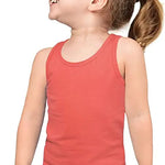 Girls cotton basic solid racerbank tanktop; best for baby girl clothes & christmas gift ideas