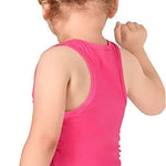 Girls cotton basic solid racerbank tanktop; best for baby girl clothes & christmas gift ideas