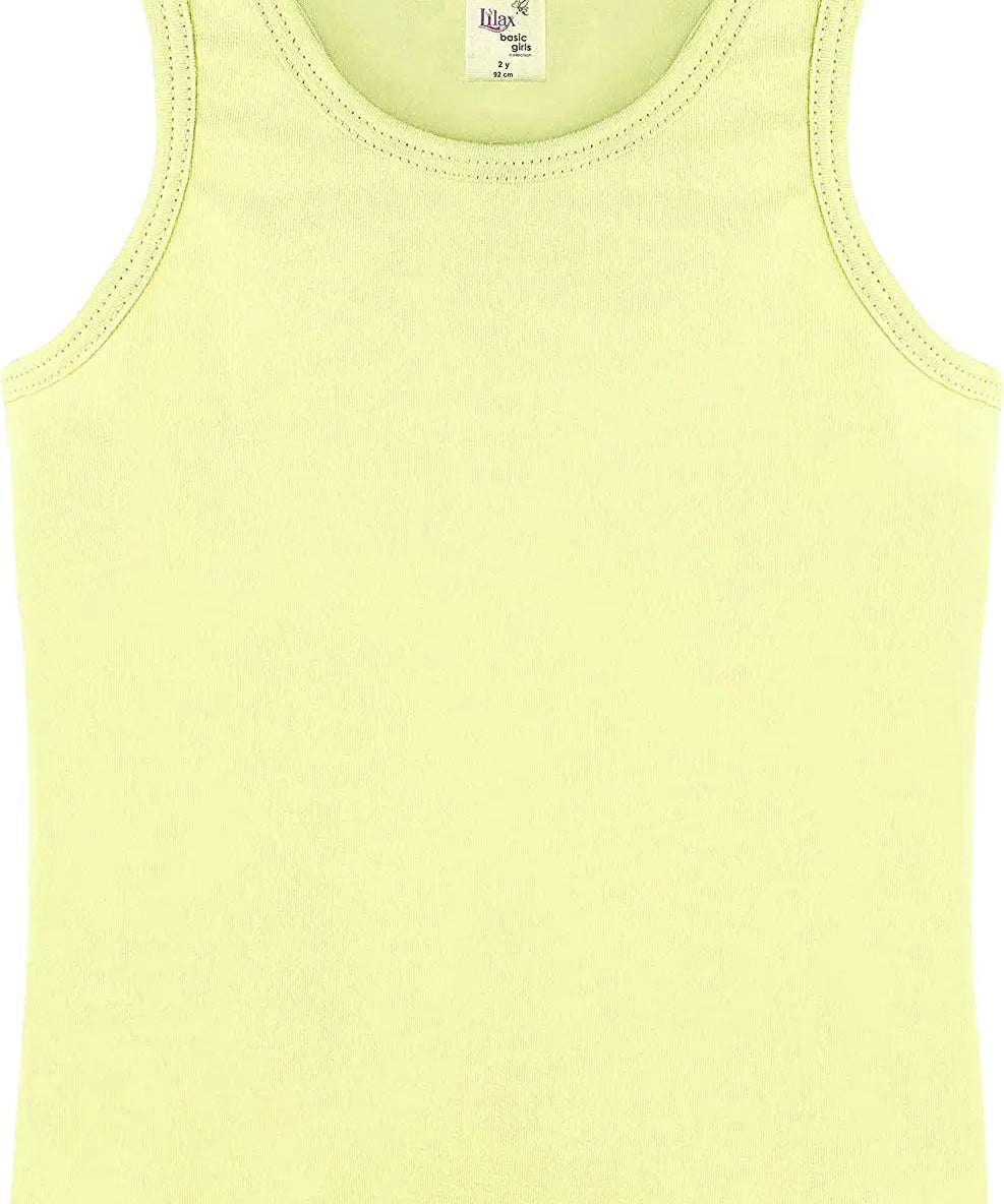 Girls cotton basic solid racerbank tanktop; best for baby girl clothes & christmas gift ideas