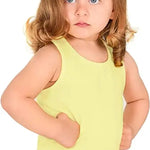 Girls cotton basic solid racerbank tanktop; best for baby girl clothes & christmas gift ideas