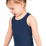 Girls cotton basic solid racerbank tanktop; best for baby girl clothes & christmas gift ideas