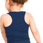 Girls cotton basic solid racerbank tanktop; best for baby girl clothes & christmas gift ideas