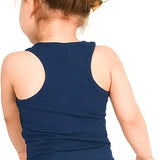 Girls cotton basic solid racerbank tanktop; best for baby girl clothes & christmas gift ideas