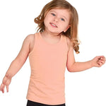 Girls cotton basic solid racerbank tanktop; best for baby girl clothes & christmas gift ideas