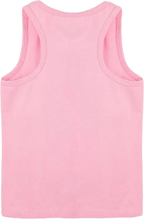 Girls cotton basic solid racerbank tanktop; best for baby girl clothes & christmas gift ideas