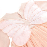 Girl Butterfly Wing Long Sleeve Tulle Party Princess Dress