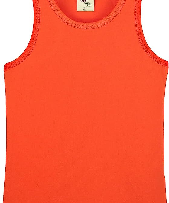 Girls cotton basic solid racerbank tanktop; best for baby girl clothes & christmas gift ideas