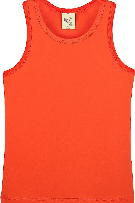 Girls' Soft Solid Cotton Blend Racerback Tank Top / 11-12 Years LILAX